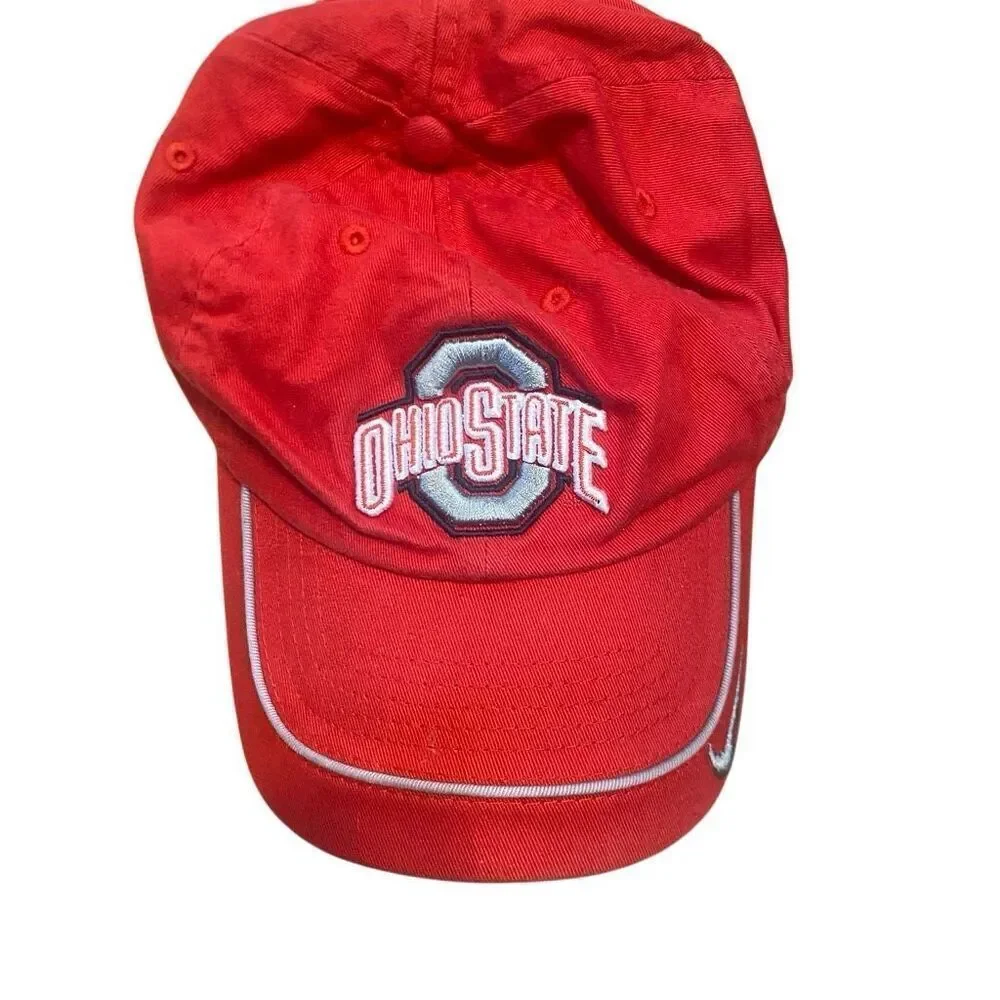 Ohio State buckeyes Nike hat, red gray adjustable